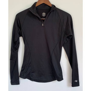 Black Zip Up Activewear Sweatshirt